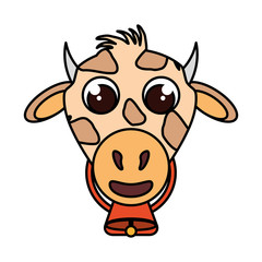 Fototapeta premium cow animal farm isolated icon vector illustration design