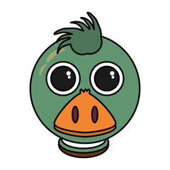 duck animal farm isolated icon vector illustration design