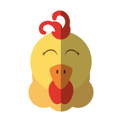 hen animal farm isolated icon vector illustration design