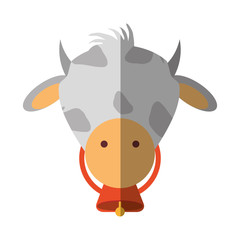 cow animal farm isolated icon vector illustration design