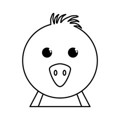 chicken little animal farm isolated icon vector illustration design