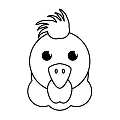 hen animal farm isolated icon vector illustration design