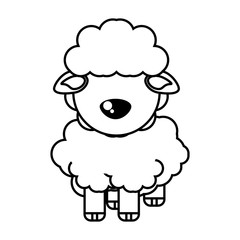 sheep animal farm isolated icon vector illustration design