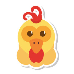 hen animal farm isolated icon vector illustration design