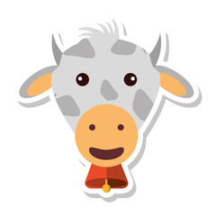 cow animal farm isolated icon vector illustration design