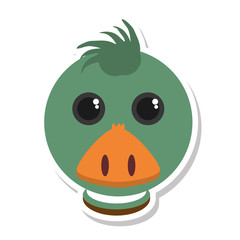 duck animal farm isolated icon vector illustration design