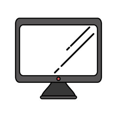 desktop computer technology isolated icon vector illustration design
