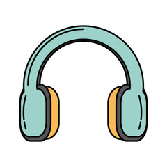 headset audio device isolated icon vector illustration design