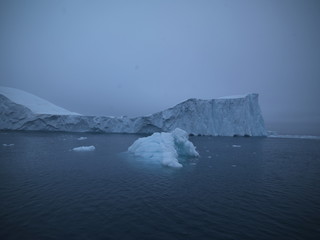 Fototapeta na wymiar icebergs are on the arctic ocean