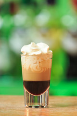 Blow job shot on the bar stand