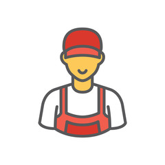 delivery man vector illustration
