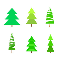Obraz premium Geometric christmas trees.