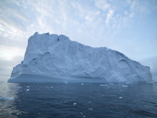 Fototapeta na wymiar beautiful icebergs are melting on arctic ocean