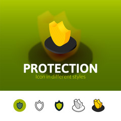 Protection icon in different style - 123086055