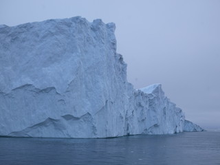 Fototapeta na wymiar beautiful icebergs are on the arctic ocean in Greenland