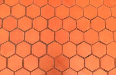 Red Stamped Concrete or rough stone walkway