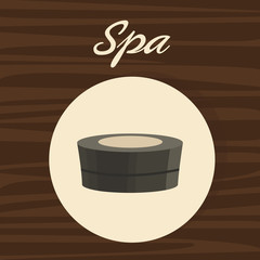 Bowl icon. Spa center and healthy lifestyle theme. Colorful design. Vector illustration