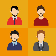 men faceless user avatar icons image vector illustration design 