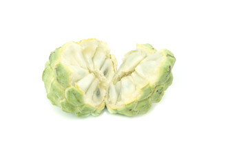 custard apple on white background