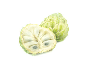 custard apple on white background