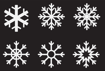 snowflake refrigerator. snowflake set for Christmas design.