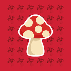 mushroom pattern background image vector illustration design 