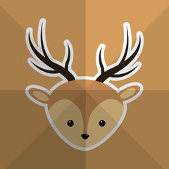 cute deer head image vector illustration design 