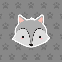wolf over background image vector illustration design 