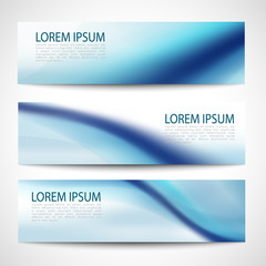 Abstract header blue wave white vector design