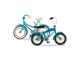 assorted bike and cycling related icons image vector illustration 