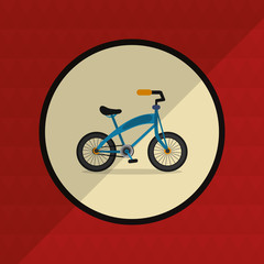 emblem of bike and cycling related icons image vector illustration 