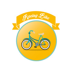 racing bike challenge yourself emblem of bike and cycling related icons image vector illustration 