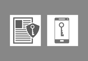 cellphone with internet security related icons image vector illustration design 