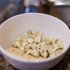 Chinese food, hot bread