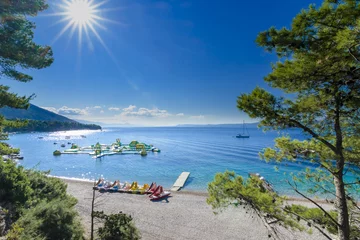 Sheer curtains Golden Horn Beach, Brac, Croatia Bol, island of Brac, Croatia, Zlatni rat beach