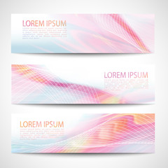 Abstract header line wave white vector design. colorful rainbow background.