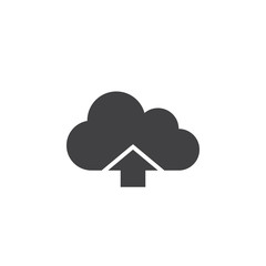 cloud upload icon vector, solid logo illustration, pictogram isolated on white