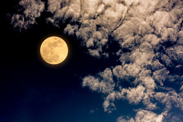 Night sky with full moon 