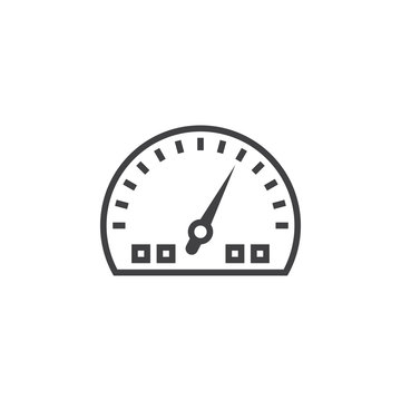 recommend clip art: Dashboard line icon, speedometer gauge outline vector logo illustration, linear pictogram isolated on white