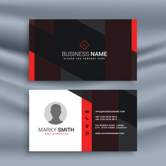 dark corporate business card with profile photo