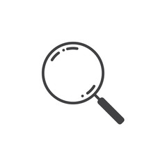 Search icon vector, magnifying glass solid logo illustration, pictogram isolated on white