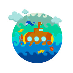 Субмарина вектор 