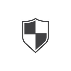 Shield icon vector, protection solid logo illustration, guard pictogram isolated on white