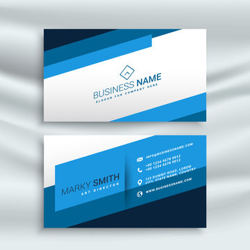 blue stripe modern business card identity