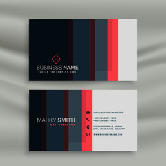 modern creative business card identity template with red and dar