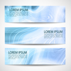 Fototapeta premium Abstract header blue wave white vector design