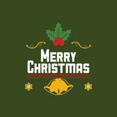 merry christmas emblem with related icons image vector illustration design 