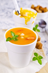 Pumpkin and carrot soup