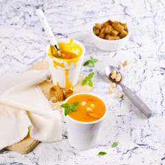 Pumpkin and carrot soup