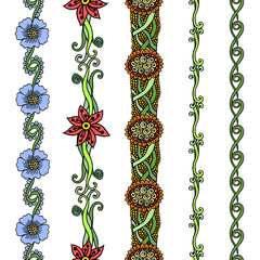 floral borders set